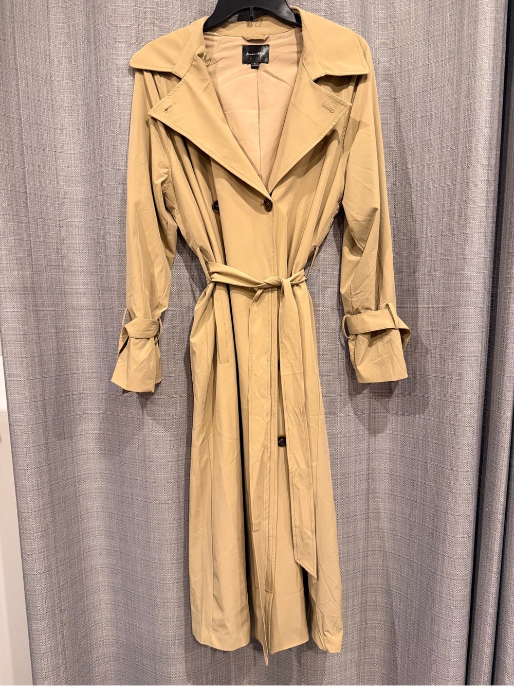 Line & Dot Neutral Beige Double-Breasted Trench Coat - Picture 3 of 12